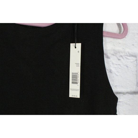 NWT! TAHARI Black Lace-up Sleeveless Fitted Bodycon Dress Size 6 - Picture 5 of 9